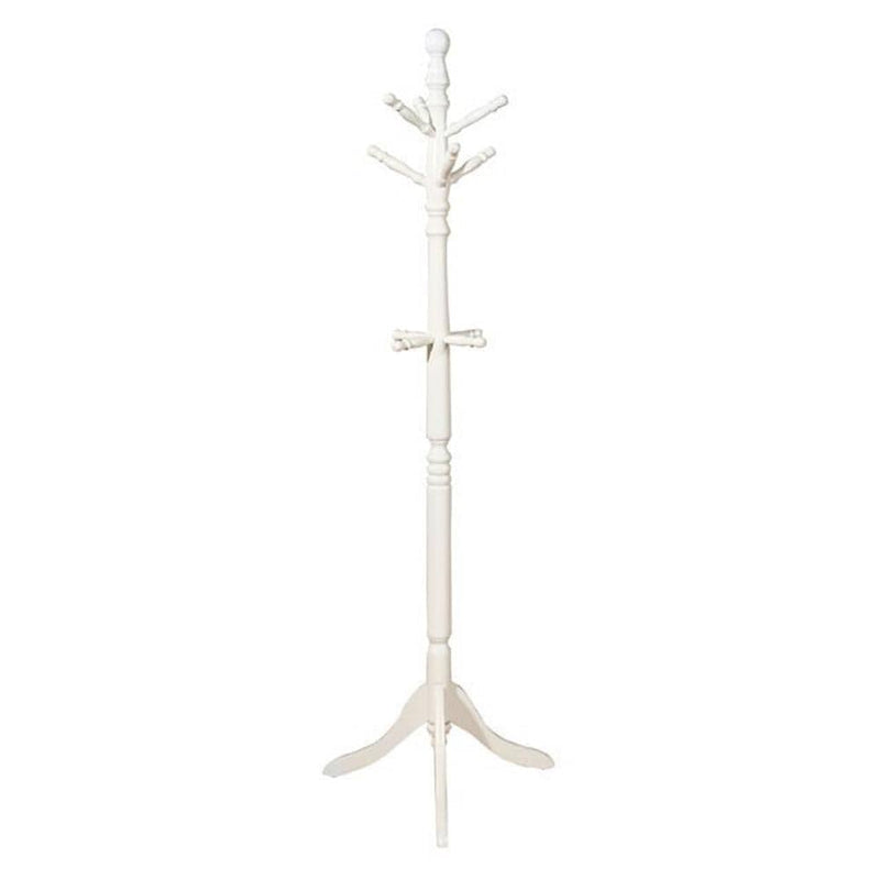 Coatracks and Umbrella Stands Prismo Transitional Style Coatrack, White Benzara