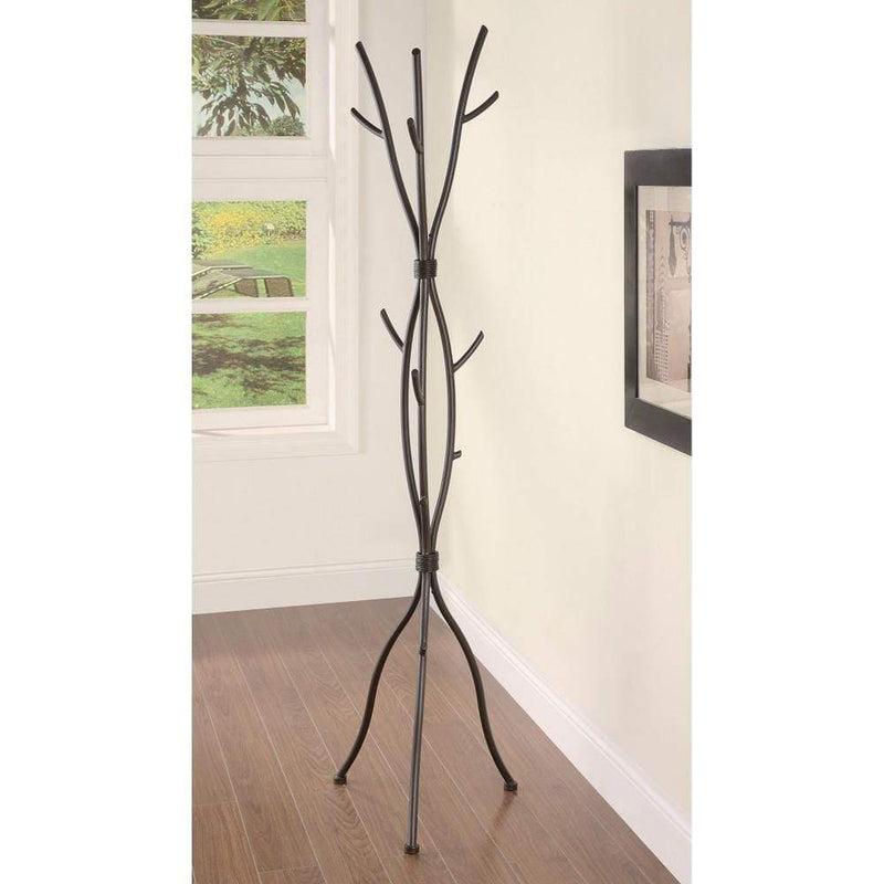 Twig Style Metal Coat Rack, Brown