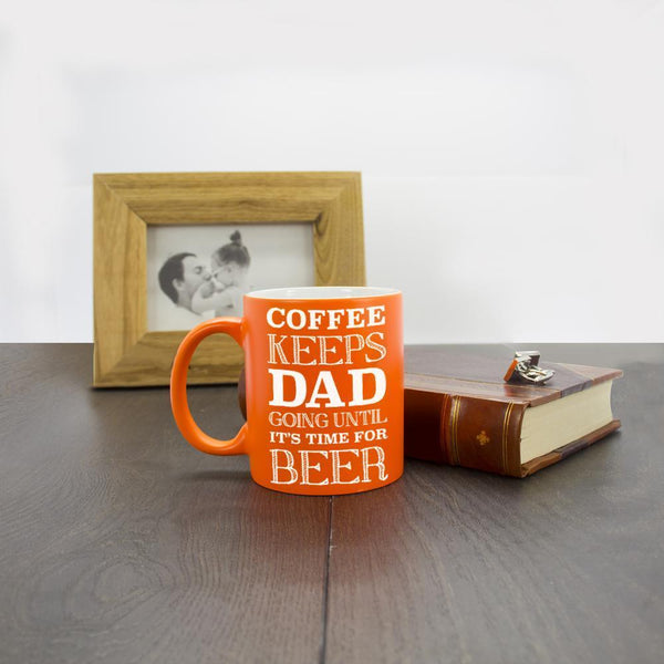 Discount Mugs Coffee & Beer Loving Dad Matte Coloured Mug