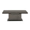 Coffee Table In Slate Gray and Espresso Brown-Coffee Tables-Brown, Gray & Black-Acacia Veneer Concrete Metal-JadeMoghul Inc.