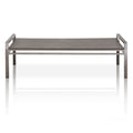 Coffee Table With metal Base Black Wash-Coffee Tables-Black-Oak Stainless Steel-JadeMoghul Inc.