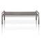 Coffee Table With metal Base Black Wash-Coffee Tables-Black-Oak Stainless Steel-JadeMoghul Inc.