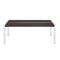 Coffee Tables Rectangle Wooden Top Coffee Table with Straight Metal Legs, Espresso Brown Benzara