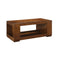 Coffee Tables Rectangular Wooden Coffee Table with Open Bottom Shelf, Espresso Brown Benzara