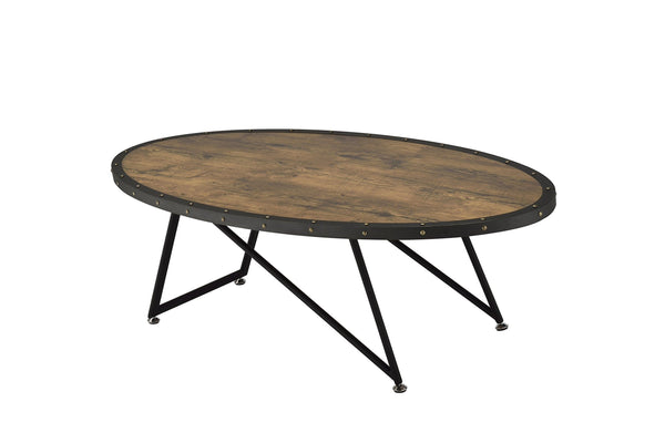 Coffee Tables Retro Coffee Table, Weathered Dark Oak Benzara