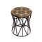 Coffee Tables Round Metal Accent Table,Multicolor Benzara