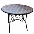 Coffee Tables Round Mosaic Table, Multicolor Benzara
