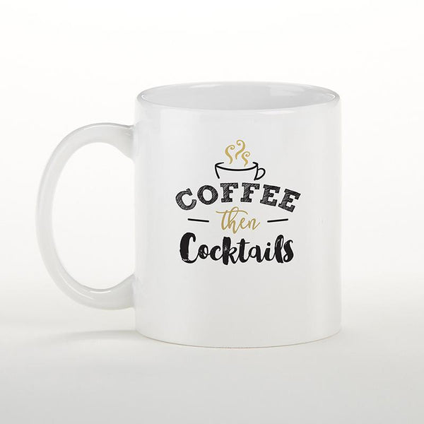 Coffee then Cocktails 11 oz. White Coffee Mug-Personalized Gifts By Type-JadeMoghul Inc.
