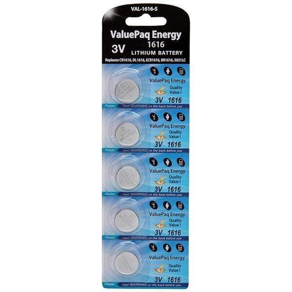 ValuePaq Energy 1616 Lithium Coin Cell Batteries, 5 pk