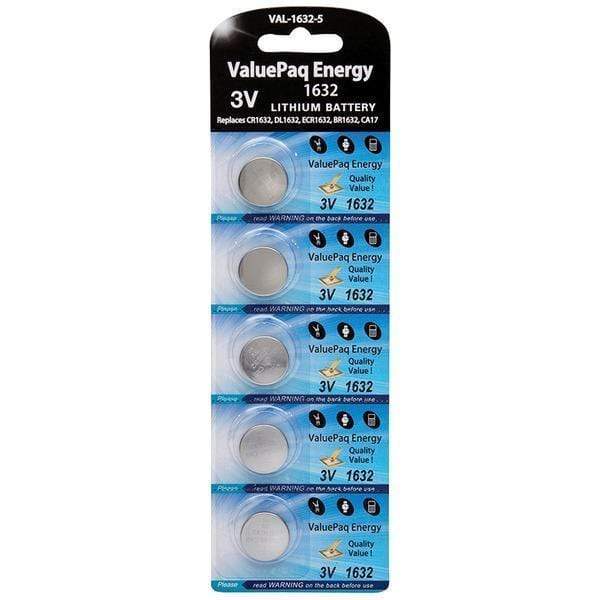 Coin Batteries ValuePaq Energy 1632 Lithium Coin Cell Batteries, 5 pk Petra Industries