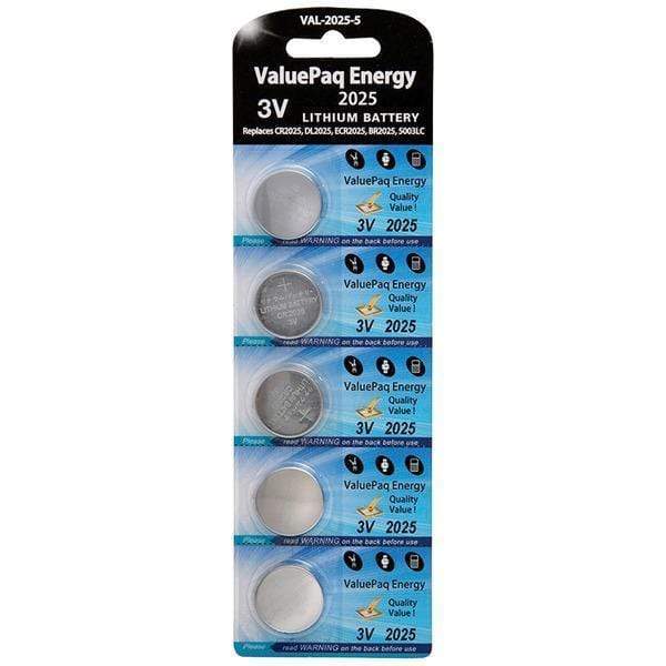 ValuePaq Energy 2025 Lithium Coin Cell Batteries, 5 pk