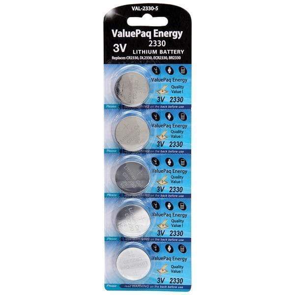 ValuePaq Energy 2330 Lithium Coin Cell Batteries, 5 pk
