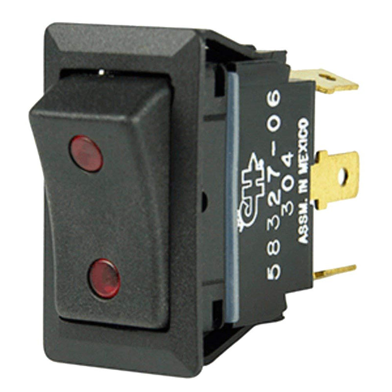 Cole Hersee Sealed Rocker Switch w-Small Round Pilot Lights SPDT On-Off-On 4 Blade [58327-06-BP]-Switches & Accessories-JadeMoghul Inc.