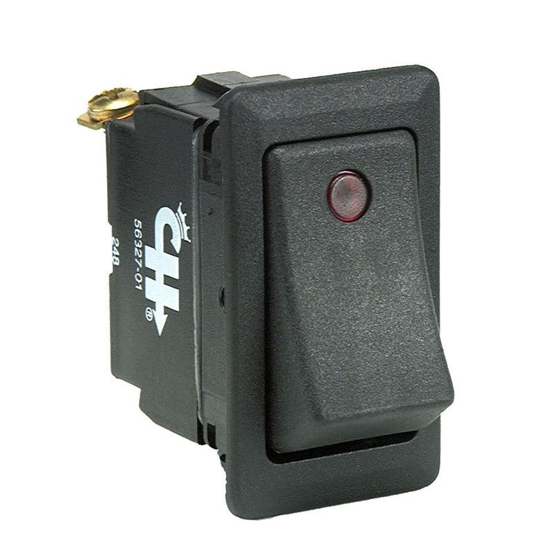Cole Hersee Sealed Rocker Switch w-Small Round Pilot Lights SPST On-Off 3 Screw [56327-01-BP]-Switches & Accessories-JadeMoghul Inc.