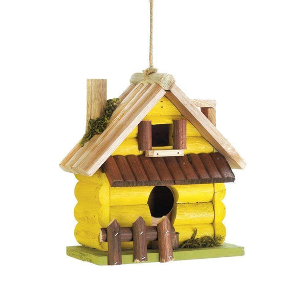 Collectibles Home Decor Ideas Yellow Log Home Birdhouse Koehler