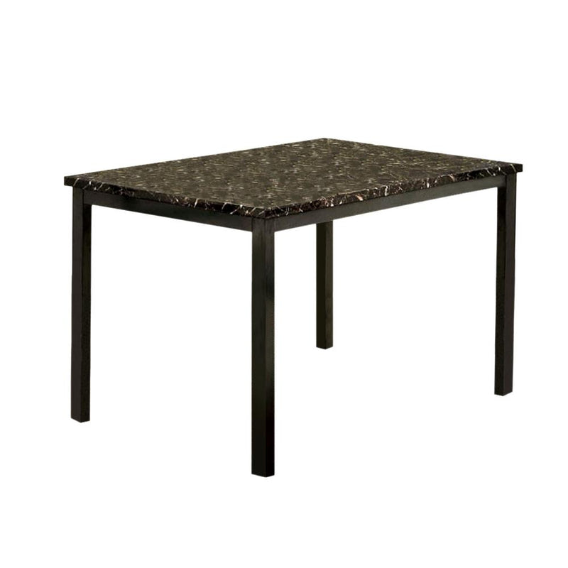 Colman Modern Dining Table In Black-Dining Tables-Black-Faux Marble Solid Wood Wood Veneer & Others-JadeMoghul Inc.