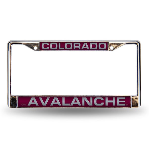 Cadillac License Plate Frame Colorado Avalanche Maroon Laser Chrome Frame