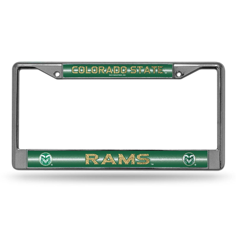 BMW License Plate Frame Colorado State Bling Chrome Frame