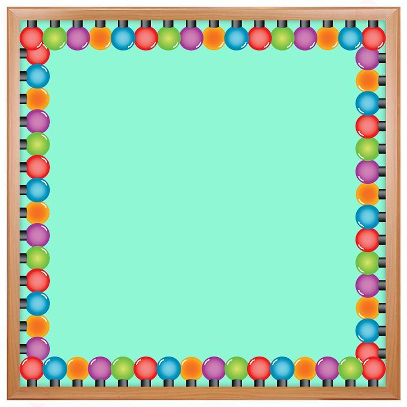 COLORED BULBS DIE CUT BORDER-Arts & Crafts-JadeMoghul Inc.