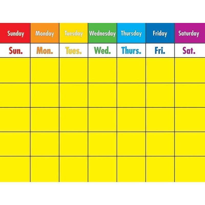 COLORFUL CALENDAR LAMINATED-Learning Materials-JadeMoghul Inc.