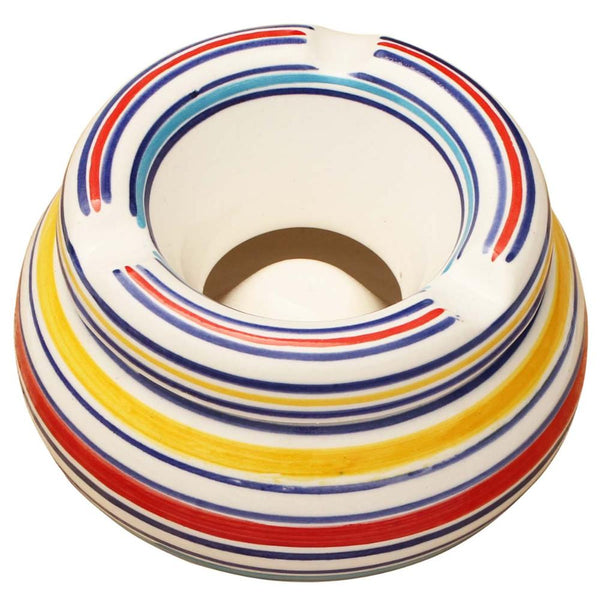 Colorful Ceramic Smokeless Ashtray With Lid, Multicolor-Decorative Accessories-Multicolor-Ceramic-JadeMoghul Inc.