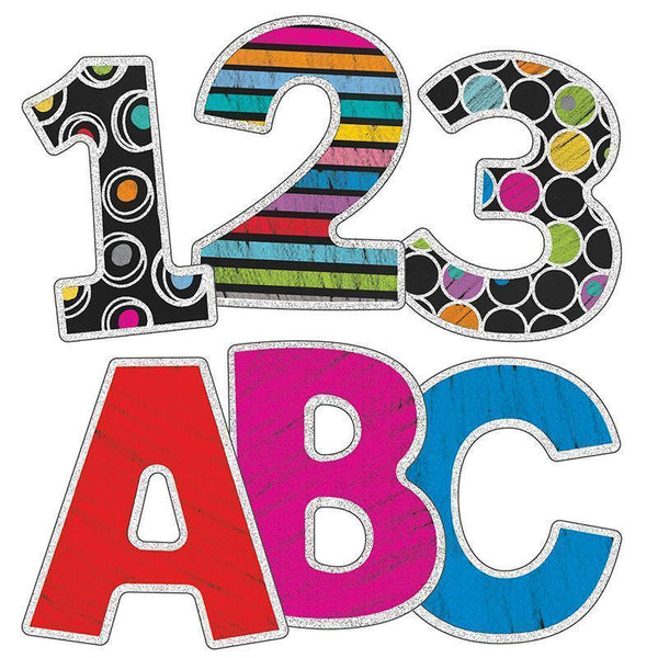 COLORFUL CHALKBOARD 3IN EZ LETTERS-Learning Materials-JadeMoghul Inc.