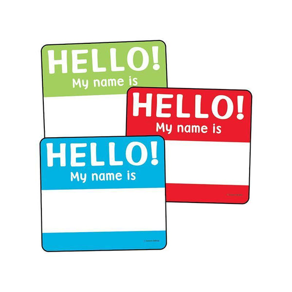 COLORFUL CUTOUTS HELLO TAGS ASST-Learning Materials-JadeMoghul Inc.