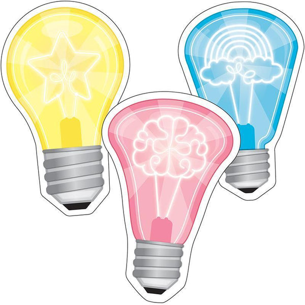 COLORFUL CUTOUTS LIGHT BULBS ASST-Learning Materials-JadeMoghul Inc.