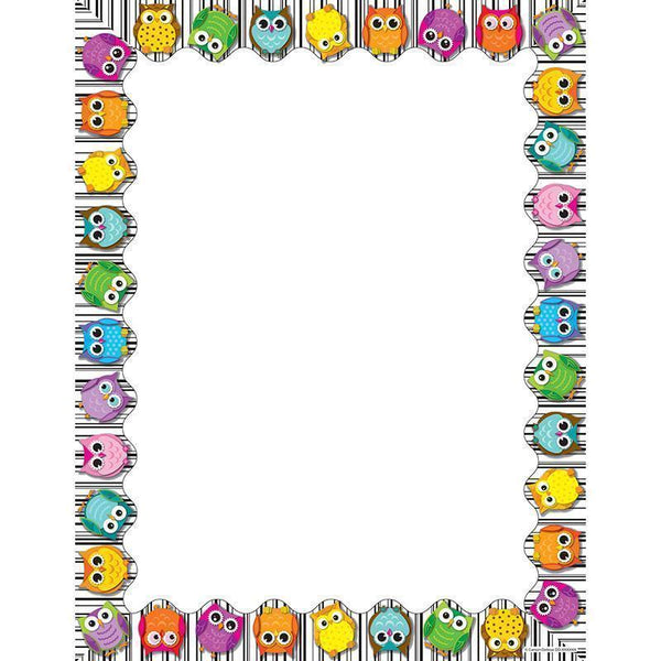 COLORFUL OWLS COMPUTER PAPER-Learning Materials-JadeMoghul Inc.