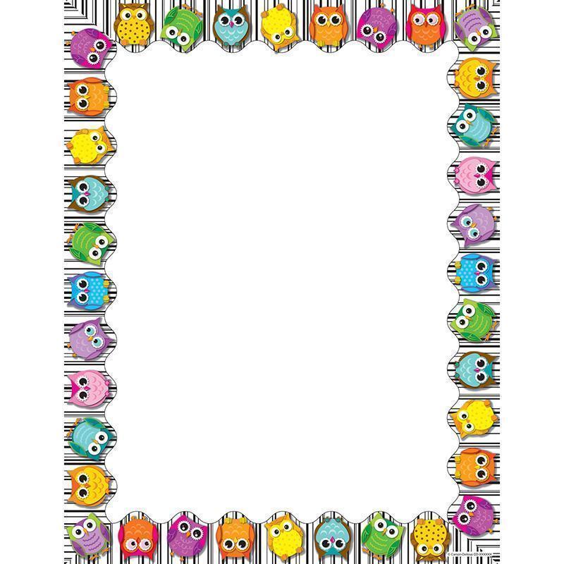 COLORFUL OWLS COMPUTER PAPER-Learning Materials-JadeMoghul Inc.
