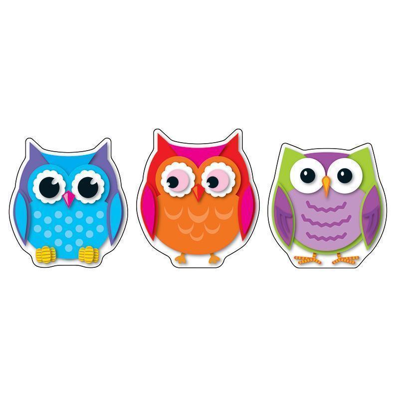 COLORFUL OWLS CUT OUTS 36CT-Learning Materials-JadeMoghul Inc.