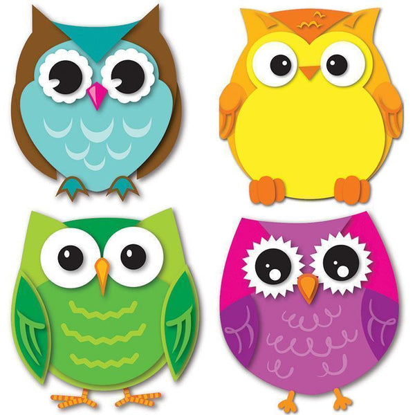 COLORFUL OWLS CUT OUTS-Learning Materials-JadeMoghul Inc.