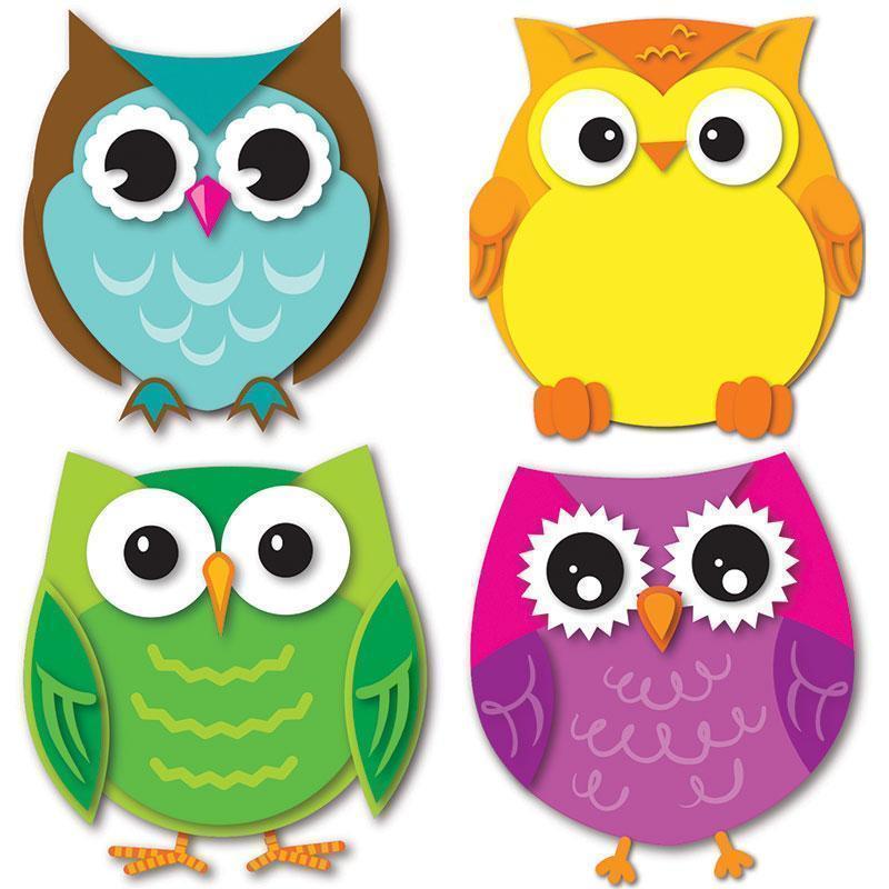 COLORFUL OWLS CUT OUTS-Learning Materials-JadeMoghul Inc.