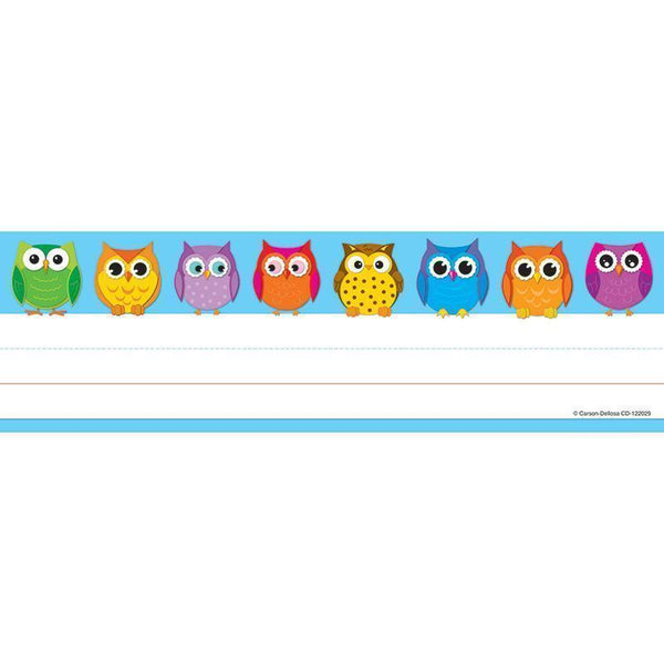 COLORFUL OWLS NAMEPLATES 36CT-Learning Materials-JadeMoghul Inc.