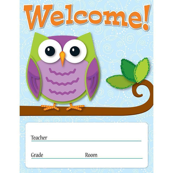 COLORFUL OWLS WELCOME CHART-Learning Materials-JadeMoghul Inc.