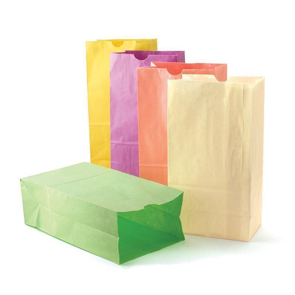 COLORFUL PAPER BAGS SZ6 PASTEL-Arts & Crafts-JadeMoghul Inc.