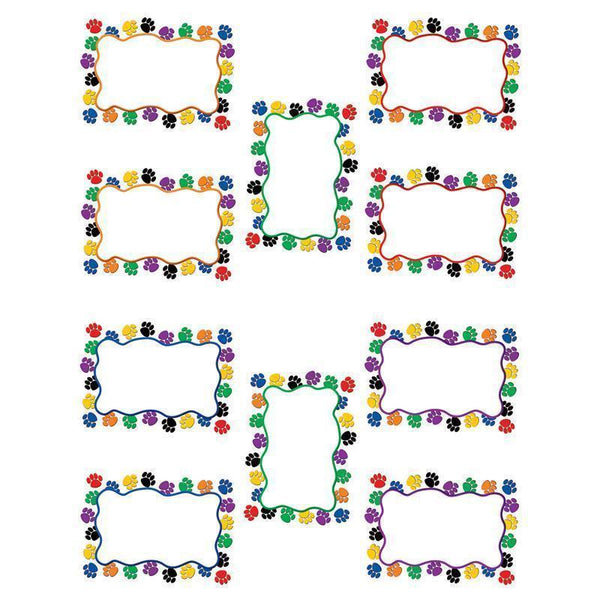 COLORFUL PAW PRINTS BLANK CARD-Learning Materials-JadeMoghul Inc.