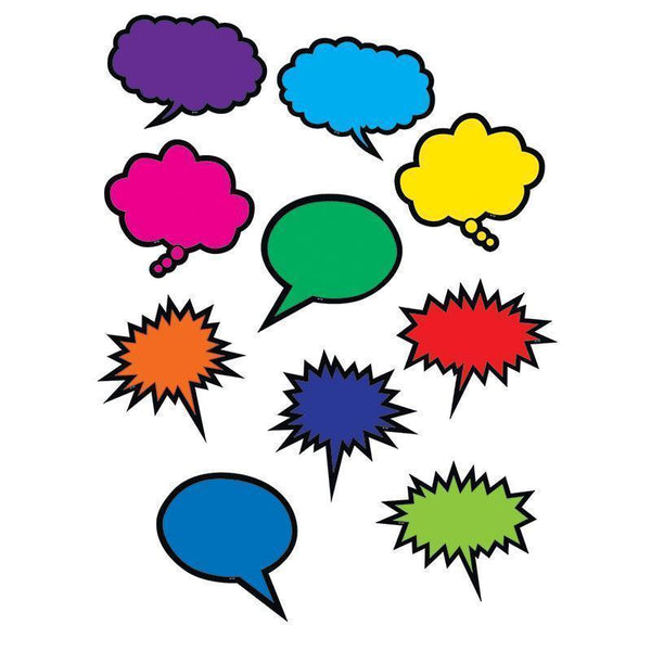 COLORFUL SPEECH THOUGHT BUBBLES-Learning Materials-JadeMoghul Inc.