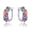 Colorful Stones Feather Earrings-A-JadeMoghul Inc.