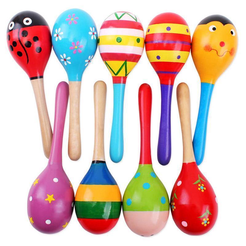Colorful Wooden Musical Rattle Shaker--JadeMoghul Inc.