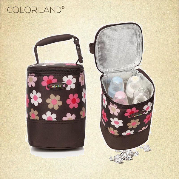 COLORLAND Fashion Baby Handbag Bottle Bag Thermo Bottles Mummy Handbag Baby Bag Insulation Bags Breast Milk Thermal Food Warmer-blue white dots-JadeMoghul Inc.
