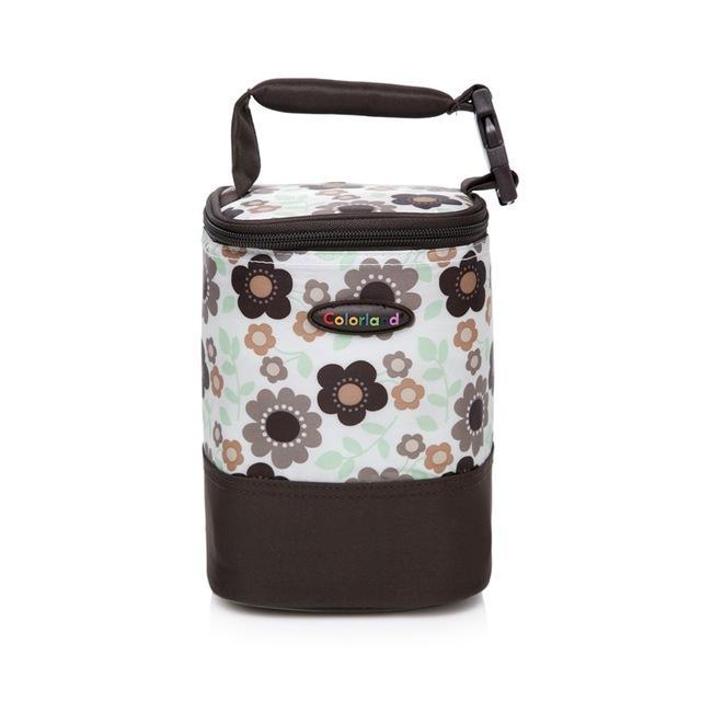 COLORLAND Fashion Baby Handbag Bottle Bag Thermo Bottles Mummy Handbag Baby Bag Insulation Bags Breast Milk Thermal Food Warmer-Plum green-JadeMoghul Inc.
