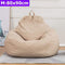Comfortable Lazy Sofas Cover Chairs without Filler Linen Cloth Lounger Seat Bean Bag Pouf Puff Couch Tatami Living Room S/M/L AExp