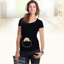 Comfortable Peek a Boo Maternity Shirt Top-Black-L-JadeMoghul Inc.