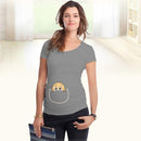 Comfortable Peek a Boo Maternity Shirt Top-Gray-L-JadeMoghul Inc.