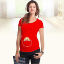 Comfortable Peek a Boo Maternity Shirt Top-Red-L-JadeMoghul Inc.