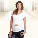 Comfortable Peek a Boo Maternity Shirt Top-White-L-JadeMoghul Inc.