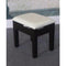 Comforting Dressing Stool, White & Black-Accent and Garden Stools-White & Black-JadeMoghul Inc.