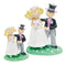 Comical Bride & Groom Figurine Small (Pack of 1)-Wedding Cake Toppers-JadeMoghul Inc.