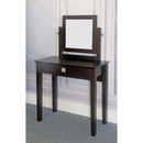 Compact Designed Dresser Table With Drawer, Dark Brown-Dressers-Dark Brown-Metal-JadeMoghul Inc.